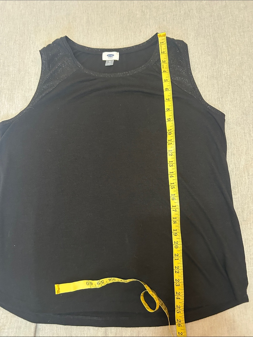 Old Navy Black Sleeveless Tank Top XL Women’s Casual Basic Lightweight Pre Loved - Picture 7 of 8